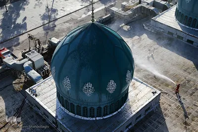 آیین شست و شوی گنبد مسجد جمکران