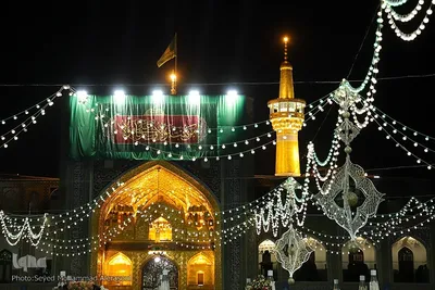 حرم مطهر رضوی در شب عید غدیرخم