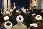 دیدار طلاب و علمای همدانی مقیم قم با ایت الله نوری همدانی‎