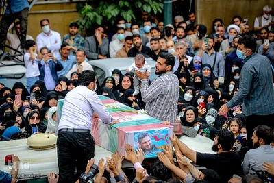 مراسم وداع با پیکر شهید صیاد خدایی