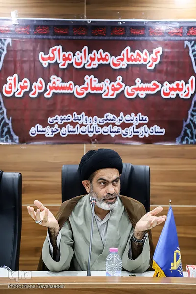حجت‌الاسلام سید محمود موسوی، مسئول کمیته اسکان، تغذیه و جمع‌آوری مشارکت‌های مردمی ستاد اربعین خوزستان 