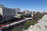عکس | تشییع پیکر رهبر شهید در مشهد؛ بدرقه باشکوه در جوار حرم رضوی