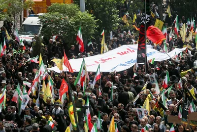 تشییع پیکر ۶۰ شهید اقتدار در تهران