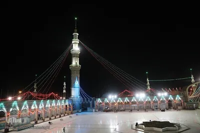 چراغانی مسجد جمکران در آستانه نیمه شعبان