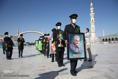 آئین شستشو وتعویض پرچم گنبد مسجد مقدس جمکران