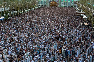 نماز عید فطر در بین‌الحرمین کربلای معلی
