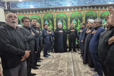 مراسم عزاداری شب نهم محرم در بیت نماینده ولی‌ فقیه در لرستان