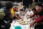 سفره‌های افطاری در جوار آستان علوی