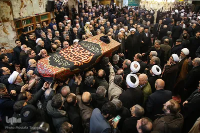 مراسم تشییع پیکر مرحوم حجت الاسلام والمسلمین سید هاشم رسولی محلاتی