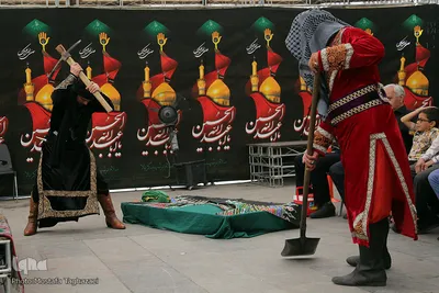 اجرای مراسم تعزیه خوانی در بازار تهران
