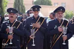 اهتزاز پرچم حرم حضرت اباعبدالله الحسین(ع) در شیراز