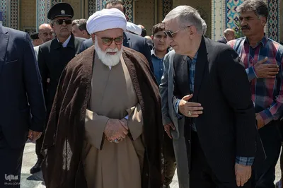 مراسم تشییع محمدحسین حشمت‌پور در حرم رضوی