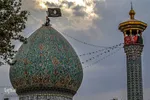 آیین تعویض پرچم گنبد آستان حضرت شاهچراغ (ع)‎‎