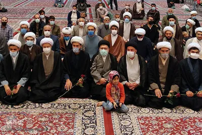 مراسم عمامه گذاری طلاب در اعیاد شعبانیه‎‎