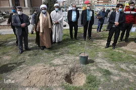 مراسم درختکاری گرامیداشت پیرغلامان اهل بیت(ع) در بوستان «باغ نو» فرهنگسرای تهران