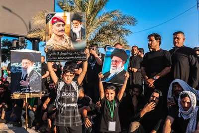 تشییع پیکر مطهر رهبر شهید در نجف اشرف