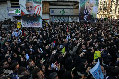 مراسم تشیع پیکر شهید سپهبد حاج قاسم سلیمانی در دانشگاه تهران