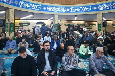 مراسم یادبود شهید دکتر علی لاریجانی در مسجد بلال رسانه ملی
