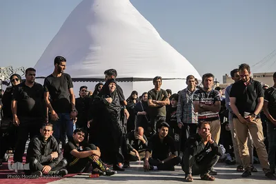 مراسم خیمه سوزان در میدان امام حسین (ع)