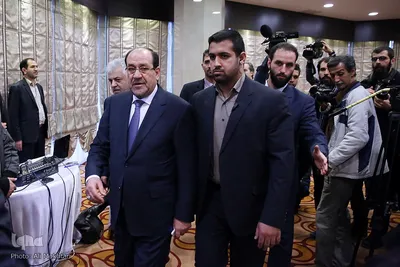 کنفرانس مطبوعاتی نوری المالکی معاون رئیس جمهور عراق