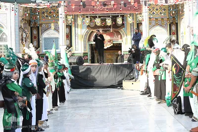 مراسم فدائیان سقا در امامزاده شاه سید علی(ع) قم
