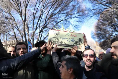 تشییع پیکر مطهر پنج شهید گمنام در تبریز‎