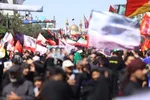 فیلم | وداع تاریخی مشهد با پیکر رهبر شهید