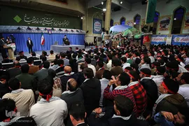 دیدار نوجوانان و جوانان عازم راهیان نور با مقام معظم رهبری