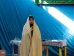 اعتکاف دانش‌آموزان دختر در مسجد سیدالشهدا(ع) خمینی‌شهر