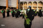 گلباران حرم شاهچراغ در شب ولادت امام رضا( ع‎‎)