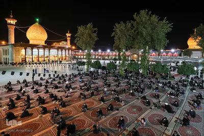 عزاداری شب تاسوعای حسینی در حرم شاهچراغ(ع)