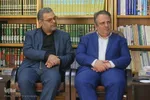 دیدار روح‌الله دهقانی فیروز‌آبادی، رئیس جهاددانشگاهی با آیت الله اعرافی، مدیر حوزه‌های علمیه کشور