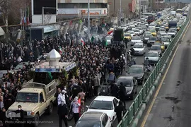 آیین خاکسپاری پیکر مطهر شهید گمنام دوران دفاع مقدس در وزارت تعاون، کار و رفاه اجتماعی
