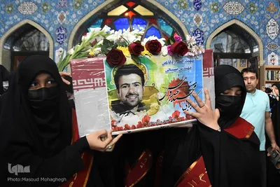 مراسم تشییع پیکر مطهر شهید محمد عبدوس از شهدای اقتدار دفاعی