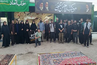 استقرار موکب‌های «اتحاد» و «امام حسن مجتبی(ع)» شهرستان بابلسر در شهر مرزی سرپل ذهاب 