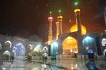 اولین برف زمستانی در قم