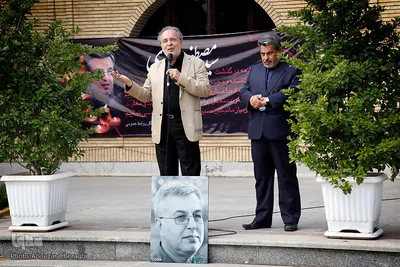 کاظم احمدزاده در تشییع پیکر سید مصطفی موسوی