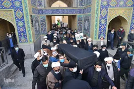 مراسم تشییع پیکر مرحوم آیت الله مصباح یزدی در بارگاه حضرت عبدالعظیم حسنی(ع)