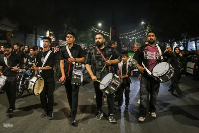 دسته عزاداری هیئت فاطمیون زنجان در شب عاشورا