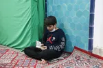 اعتکاف دانش آموزی در مسجد جامع یزد‎