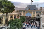 دسته عزاداری طلاب و روحانيون شیرازی در سومين روز شهادت امام حسین(ع)