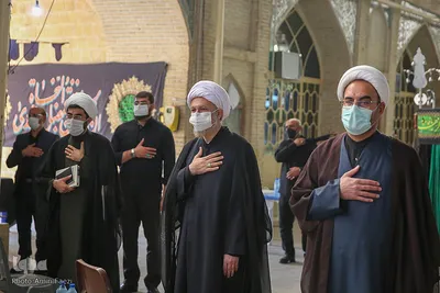 مراسم روضه خوانی صبح عاشورا ۱۴۰۰ در مسجد شهدای شیراز‎‎