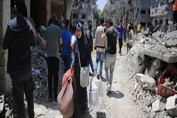 Sionist rejiminin hava hücumları nəticəsində Qəzzada təxminən 450 bina dağılıb