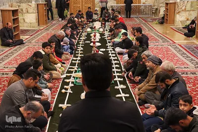 برپایی سفره حضرت ام البنین (س) در حرم مطهر سید میر محمد(ع)‎‎