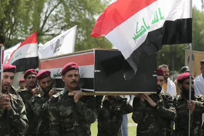 Beisetzung von Mitgliedern der Haschd al-Schaabi