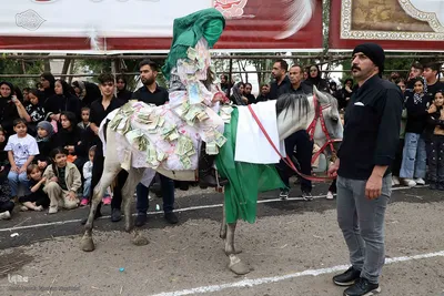 نمایش خیمه سوزان و حرکت نمادین کاروان اسرای کربلا – شهرستان اهر