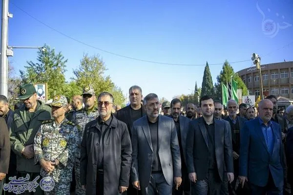 تشییع پیکر پاک ۱۱ شهید گمنام دوران دفاع مقدس  در ساری