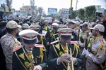 وداع باشکوه مردم دارالارشاد با شهدای مرزبان اردبیلی
