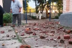Молния ударила в минарет мечети в Дагестане