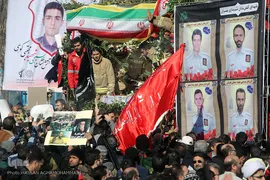 مراسم تشییع ۱۶آتش نشان شهید حادثه  پلاسکو